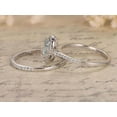 thumbnail image 3 of 1.50 Ct Pear cut Moissanite and Moissanite Bridal Set with 18k Gold Plating, 3 of 5