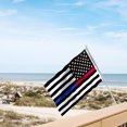 thumbnail image 6 of Jetlifee 3x5 Ft Thin Blue and Red Line American Flag, Honoring Law Enforcement Police Officers, Firefighters with Embroidered Stars and Sewn Stripes, for Patio,Lawn&Garden Decor, 6 of 13