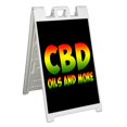 thumbnail image 1 of CBD Oils And More (24" X 36") Standard A-Frame Signicade, Includes Decal Applied To Stand, 1 of 4