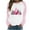 Pink Fall Fashion Must Haves, variant on Winter Saving Talove Long Sleeve Shirts for Women Graphic Printed Sweatshirt Women Fall Clothes T Shirts Loose Fit Womens Tops For Workout Christmas Shirts
