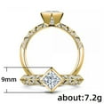 thumbnail image 3 of K-KED 18k Yellow Gold Plated Rings Cubic Zirconia Elegant Delicate Jewelry Women Gifts Sz 6-10-7, 3 of 6