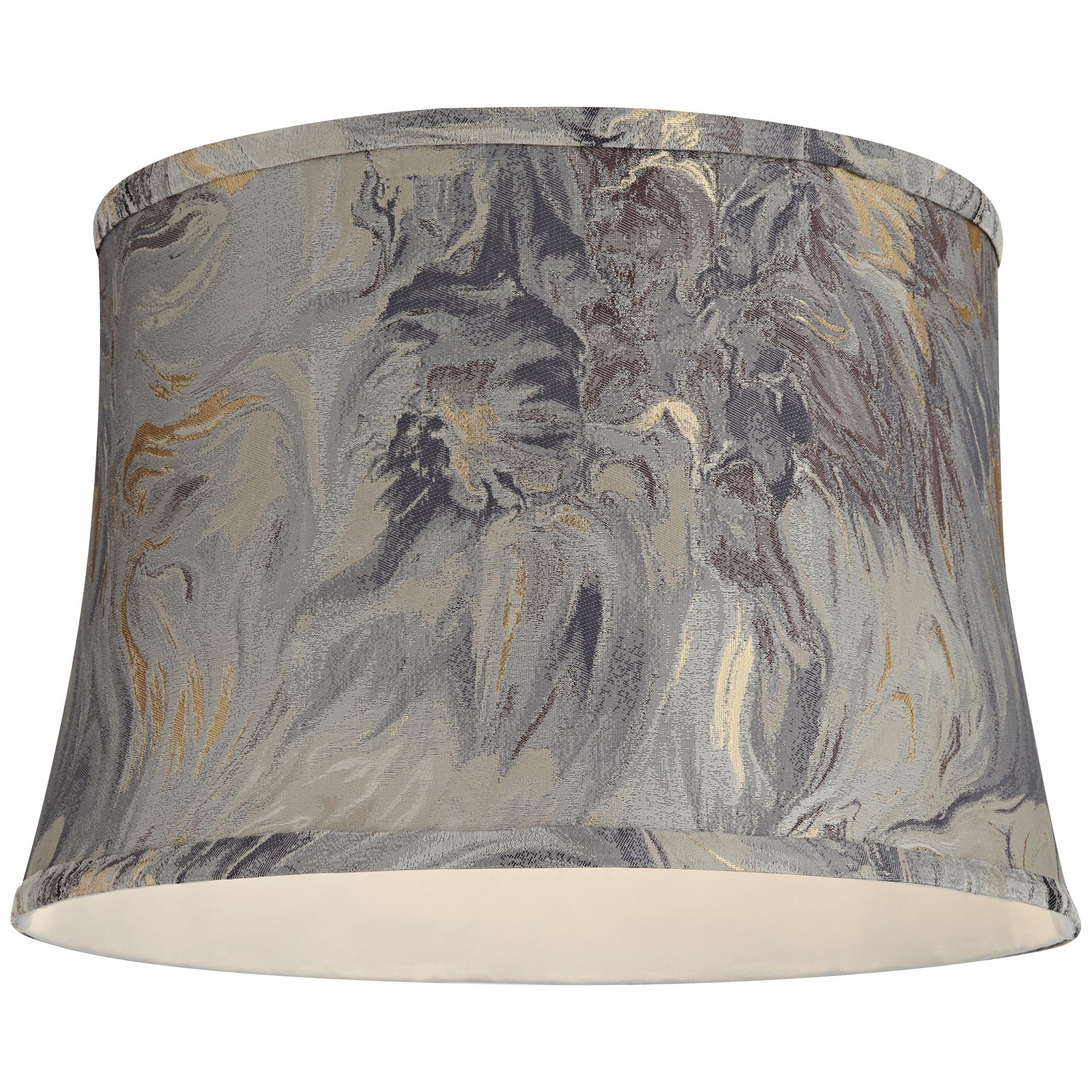 Springcrest 14" Top x 16" Bottom x 11" High x 11" Slant Print Lamp Shade Replacement Saba Cafe Drum Softback Washer Harp Finial