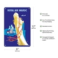thumbnail image 2 of Royal Air Morocco (Maroc) Airlines - Vintage Airline Travel Poster by Seguin c.1957 - 8 x 12 inch Vintage Metal Tin Sign, 2 of 4