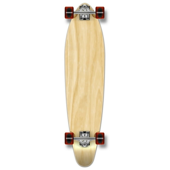 Yocaher Kicktail Blank Longboard Complete - Natural
