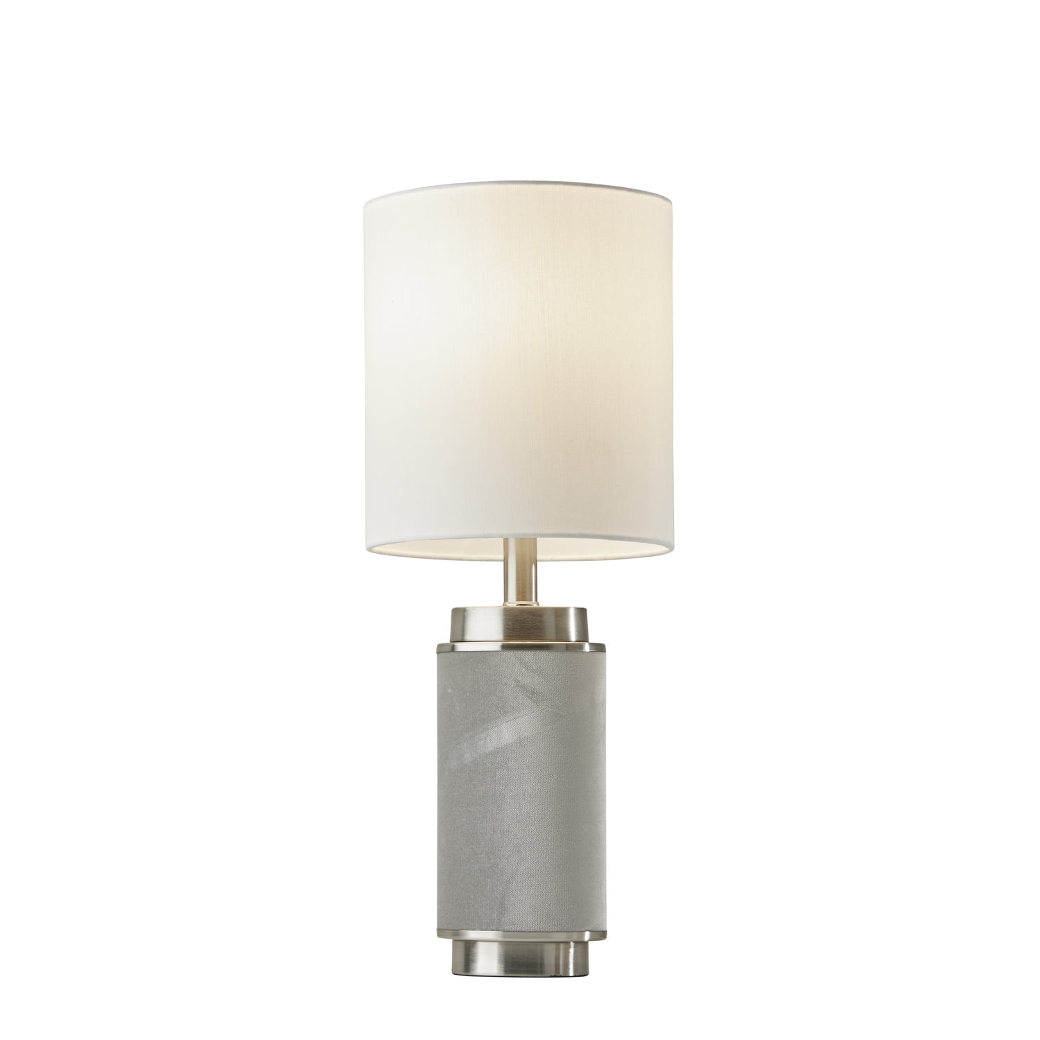 grey velvet table lamp