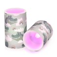 thumbnail image 2 of Crocodile Rainbow Cloud Pattern Flameless LED Candle Set with Remote, Battery Operated Color Changing Pillar Candles, Set of 2, 2 of 7
