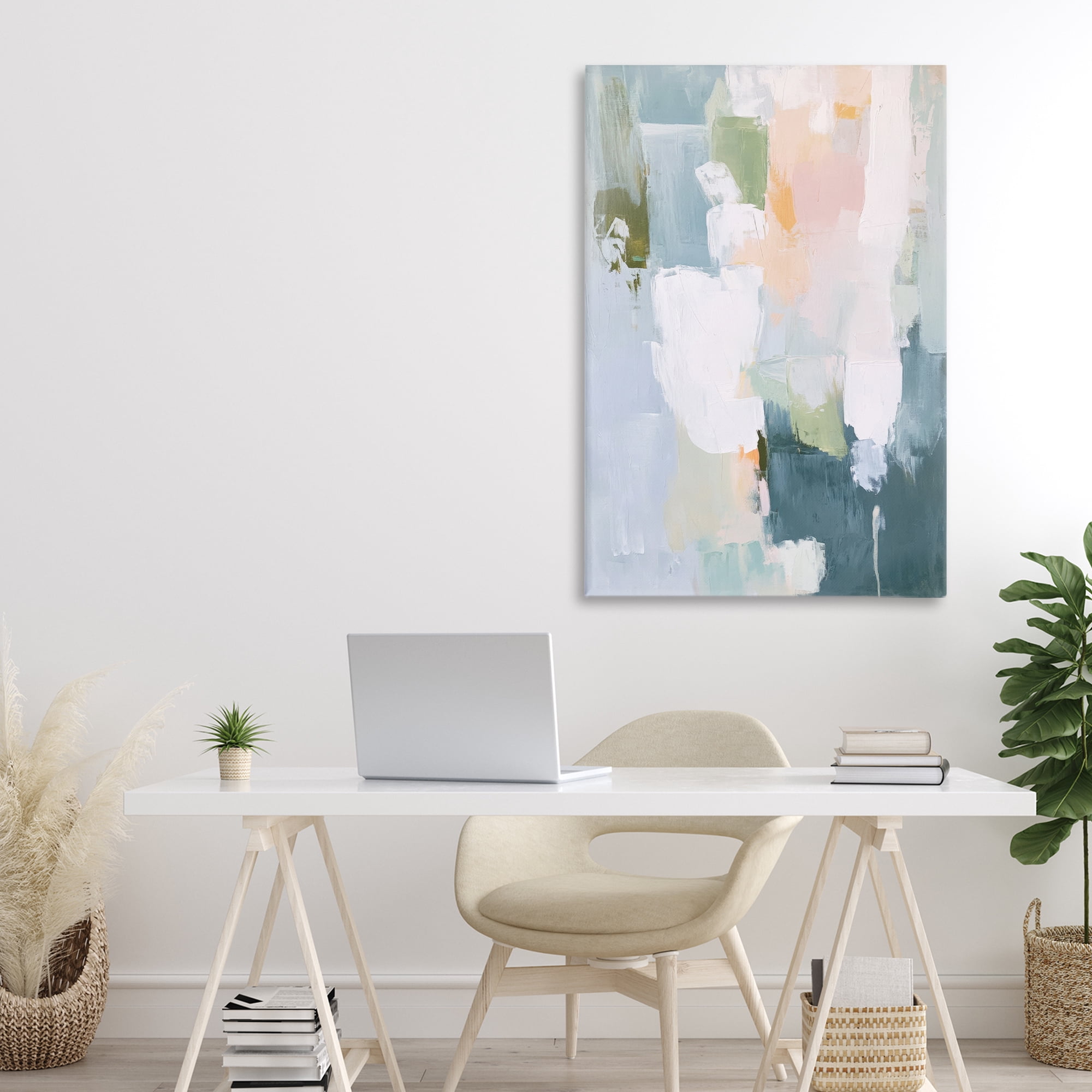 Stupell Industries Abstract Pastel Brushstroke Composition Canvas Wall Art, design by Petal Prints Design