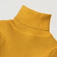 thumbnail image 6 of LOCHEX Girls Clothes Clearance Warm Knit Sweater Pullover Long Sleeve Soft Turtleneck High Neck Solid Children Autumn Sweater,Yellow,5T, 6 of 8