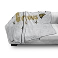thumbnail image 3 of Hello Gorgeous Soft Flannel Fleece Blanket, Gorgeous Word Lettering with Hand-Drawn Doodle Elements as Diamond and Curve, Cozy Plush for Indoor and Outdoor Use, 70" x 90", Multicolor, by Ambesonne, 3 of 6