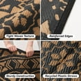 thumbnail image 4 of VUNATE Outdoor Rug 8x10 Patio Rug Clearance Plastic Waterproof Indoor Outdoor Mat for Picnic RV Porch Camping Reversible Lightweight Boho Outside Rug Black Brown, 4 of 7