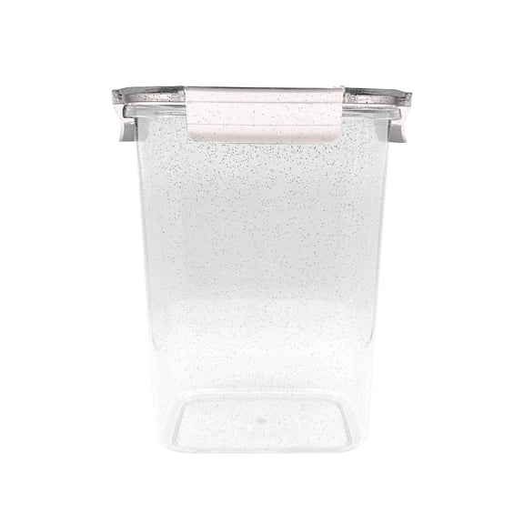 JUST COOK Airtight Speckled Food Storage Plastic Container with Lid, 4L, Clear
