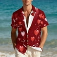 thumbnail image 4 of YaoYar Mens Hawaiian Shirt Novelty Valentines Day Tuxedo For Men Unisex Summer Beach Casual Short Sleeve Button Down Shirts Funny Printed Clothing, 4 of 5