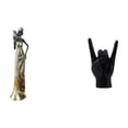 thumbnail image 1 of Figura Decorativa De Una Mujer Africana Tribal Con Gesto Creativo En La Mano. Estatua Ligera Y Decorativa De Una Mujer Africana Con Los Dedos En Alto, Ideal Para Decorar El Hogar, Apartamento,, 1 of 8