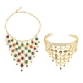 thumbnail image 1 of Conjunto de joyas de danza del vientre Colco con collar y diadema Joyería gitana de danza del vientre, 1 of 8