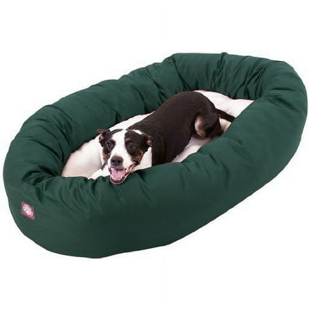 UPC: 0788995612438 | Majestic Pet | Poly/Cotton Sherpa Bagel Pet Bed For Dogs  Green  Large