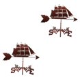 thumbnail image 1 of Monstrate Weather Vane Metal Iron Wind Speed Garden Tool Wind Measuring 2piezas Bote, 1 of 1