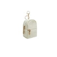 thumbnail image 2 of Mini Backpack Shaped Coin Purse and Key Wallet for Keys and Small Items in Beige, 2 of 3
