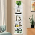 thumbnail image 4 of 5 Tier Display Shelf Case with Light LED Wall Mount Vertical Shelf with LED Wall Decor Floating Shelves for Bedroom Living Rooms Bathroom Book Gaming Shelves, 4 of 4