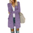 thumbnail image 1 of MISFAY Women's Cardigans Long Sleeve with Pockets - Open Front Lightweight Cardigan, 1 of 5