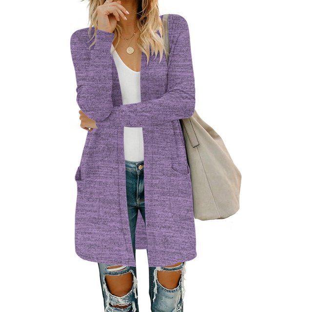 MISFAY Women's Cardigans Long Sleeve with Pockets - Open Front Lightweight Cardigan