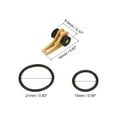 thumbnail image 2 of Uxcell 0.63 x 0.37 x 0.35 inch Plastic Fishing Hook Keeper Holder with 2 Size Rubber Rings Gold Tone 10 Pack, 2 of 5