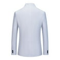 thumbnail image 3 of Honeeladyy Mens Blazer Jacket Slim Fit Solid Color Formal Blazer Suit Jacket White M, 3 of 3