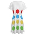 thumbnail image 5 of Twister Game Halloween Costume Dress Fashion Beach Short Sleeve Dresses Female Party Printed Sundress, 5 of 7