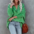 thumbnail image 2 of Oversized Sweatshirts for Women Fashion Lightweight Hoodie Tops V Neck Long Sleeve Button Up Loose Fit Henley Shirts, 2 of 7