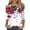 Red 02, variant on Womens Summer Tops Fashion Independence Day American Flag Floral Printed Round Neck 3/4 Sleeve Casual Loose Shirts Red M