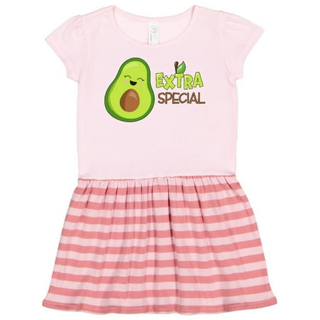 

Inktastic Extra Special with Cute Smiling Avocado Gift Toddler Girl Dress