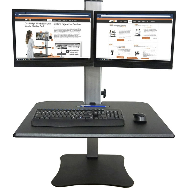 Victor Technology DC350 High Rise Dual Monitor Sit-Stand Desk