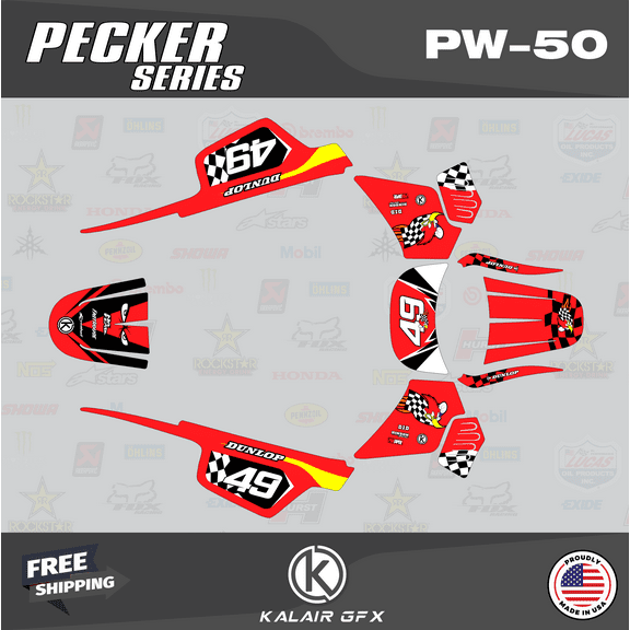 Kalair GFX Graphics Kit for Yamaha PW50 (1980-2023) Pecker Series