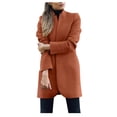 thumbnail image 1 of WEIYLL Jackets for Women Long Sleeve Hairy Open Front Short Cardigan Suit Solid Color Long Orange Womens Fall Tops Casual Size S, 1 of 6