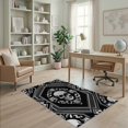 thumbnail image 2 of ODIKA Skull Beast Angular Skeletal Bold Contrast Aesthetic Graphic for Home Office, Gaming Room, Under Desk, Non-Slip Chair-Friendly, 2 of 7