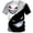 White, variant on Men's Yin Yang Horror Anime T-Shirt Dual Grinning Faces with 3D Teeth Dark Art & Creepy Smile Illustration Gothic Streetwear Tee