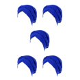 thumbnail image 2 of ZLight Turban Breathable Assorted Colors Single Layer Elastic Comfortable Polyester Head Scarf Wraps Hair Bonnet for Women Sapphire blue Standard 5Set, 2 of 6