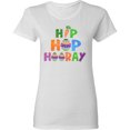 thumbnail image 3 of Inktastic Easter Hip Hop Hooray with Eggs and Carrot Women's T-Shirt, 3 of 5