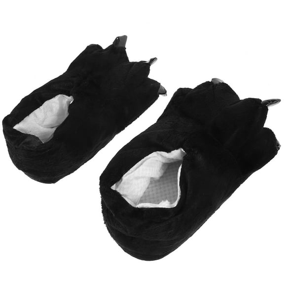 UPOUART 1 Pair Kawaii Slippers Cotton Black Comfort Cartoon Design for Adult Women