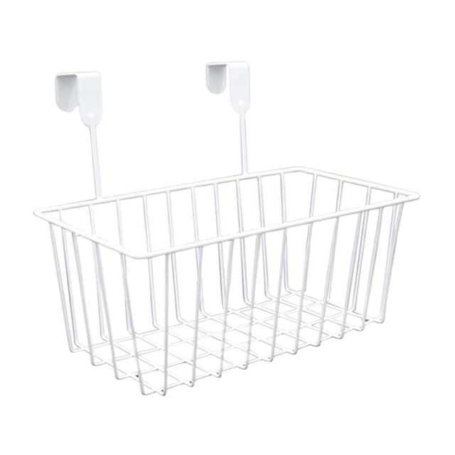 Hanging Storage Basket Kitchen Storage Organizer for Dormitory Pantry Closet White