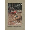 thumbnail image 2 of Warwick Goble 11x14 Black Ornate Wood Framed Double Matted Museum Art Print Titled: ‘And the Padding Feet of Many Gnomes A-Coming!’ (1920), 2 of 5