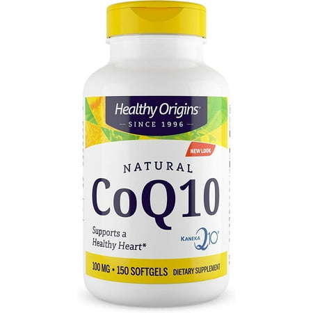Healthy Origins CoQ10 100 mg (Kaneka Q10, Non-GMO, Gluten Free, Heart Support, Energy Support), 150 Softgels