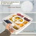 thumbnail image 3 of Divided Tray, Divided Serving Tray with Handle, 8 Compartments Snack Box for Fruit, Candy, Nuts, Cookies, Snacks, Party Favor, Wedding, Home Decor, 3 of 5