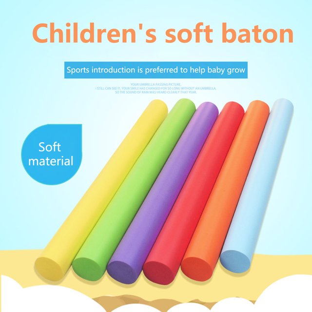 Relay Batons Professional Soft High Flexibility Wear-resistant Comfortable Grip Athletics Training Bright Color Track Field Children Racing Relay Batons for Running Race Team