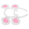 thumbnail image 5 of Mouse Ears Headband 2Pcs White Plush Adorable for Party Dress Up Headband Makeup, 5 of 5