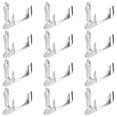 thumbnail image 7 of Dual Hooks Zinc Alloy Hook Coat Hat DIY Robe Hooks Clothes Hanger Holder w Screws 12pcs, Silver Tone, 7 of 7