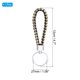thumbnail image 2 of Llavero de cuero trenzado con anillo de acero inoxidable, pulsera de PU tejida, negro dorado, 2 of 5