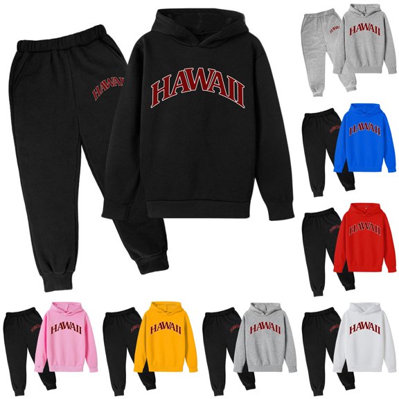 Toddler Boys' 2-Piece Outfit Set Long Sleeved Letter Printed Hoodie Sweatshirt and Sweatpants Casual Sets Size 3-4T ,Black