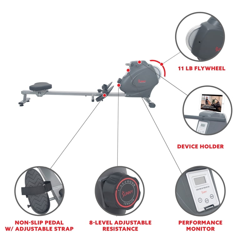 Dual Resistance Rowing Machine With Digital Monitor photo 2