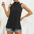thumbnail image 4 of Sngxgn Women's Camisole Tops V Neck Cami Sleeveless Spaghetti Straps Blouse Casual Racerback Shirt(Black,L), 4 of 6