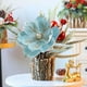 thumbnail image 4 of Decoraciones de Navidad para el Hogar Flor de Navidad de Terciopelo Rosa de 24 cm Magnolia Decoración de Navidad de Tela de Gama Alta Flor Artificial Decoraciones de Navidad Blancas, 4 of 6